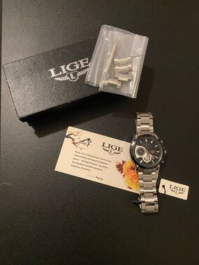 LIGE Stainless Steel Watch